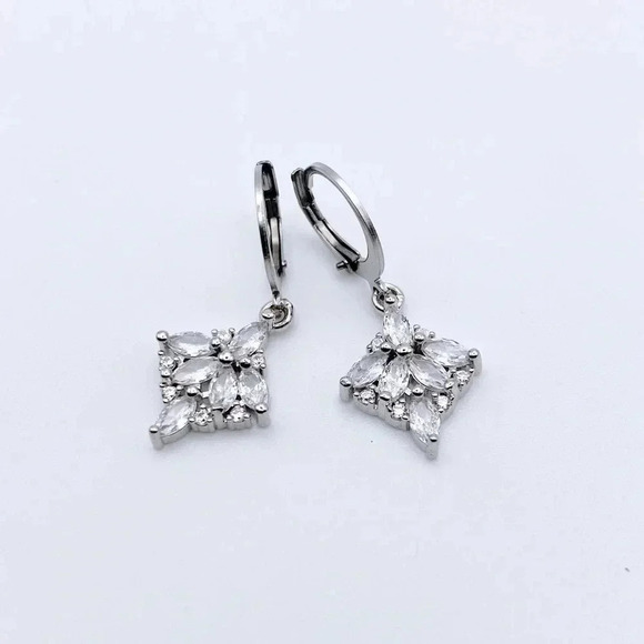 Silver Hoops Earrings - Picture 1 of 2